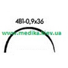 4В1 0.9 x 36 Needle curved surgical  4/8 circle. 